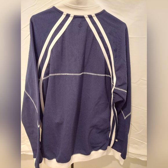 Rocawear Men's XL Dark Navy Blue and White Zip-Up Sweatsuit Jacket - Picture 10 of 15